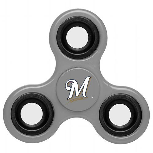 MLB Milwaukee Brewers 3 Way Fidget Spinner G39 - Gray